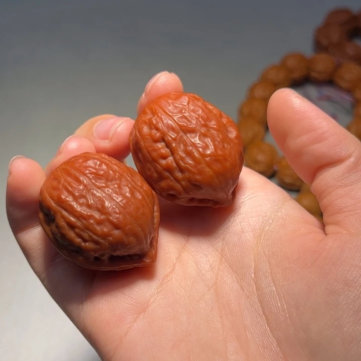 文玩核桃把件红皮角蛙602