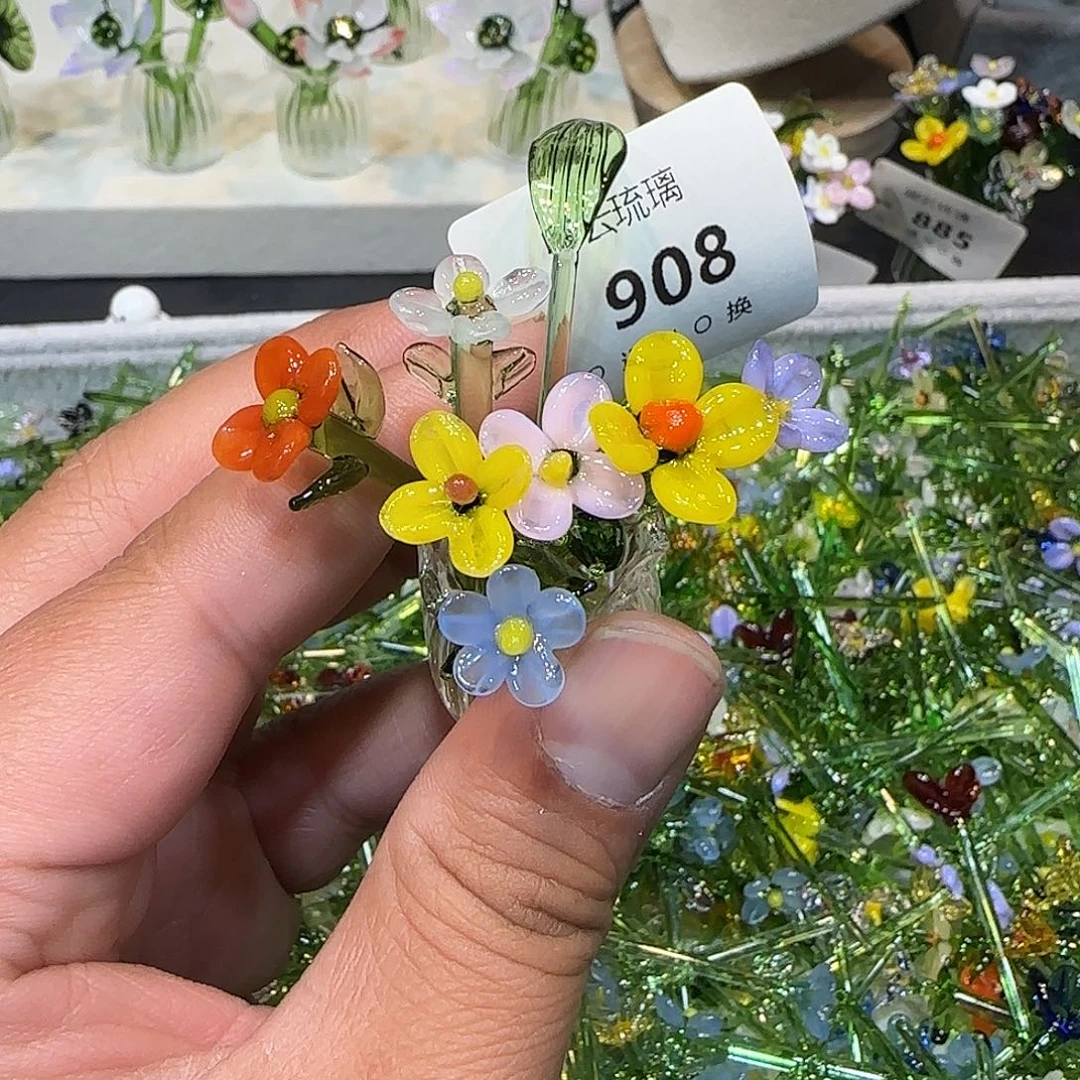 琉璃手工艺品908小花