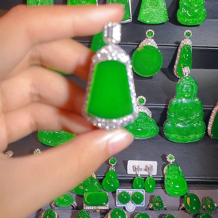 翡翠银S925镶嵌颈饰ii