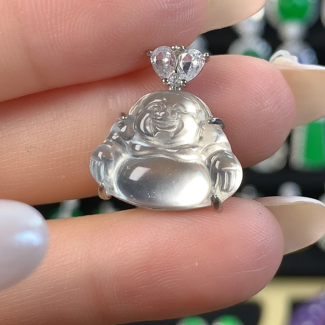 石英质玉银S925镶嵌颈饰