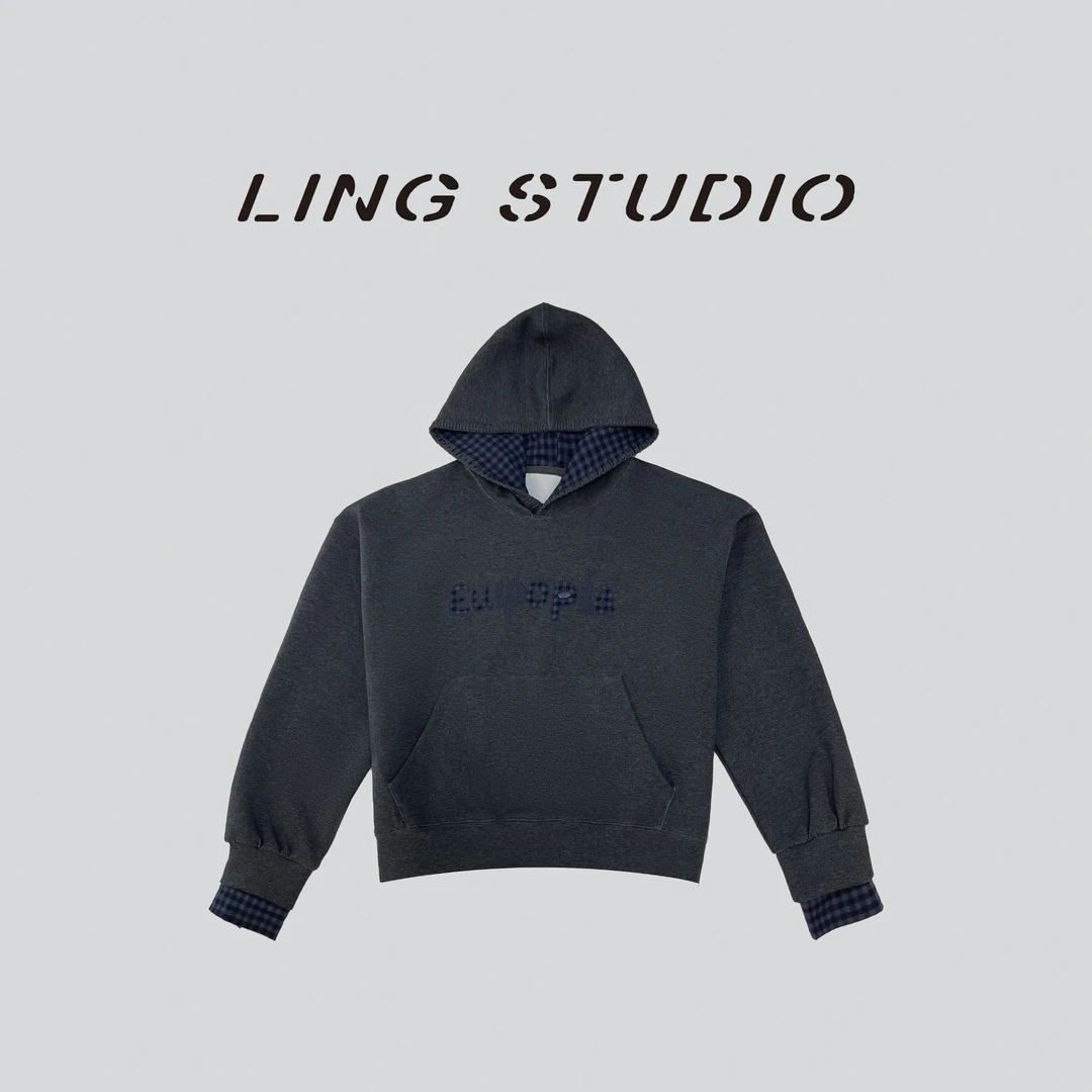 LING/STUDIO『欧罗巴』秋冬款休闲百搭字母连帽卫衣5092320