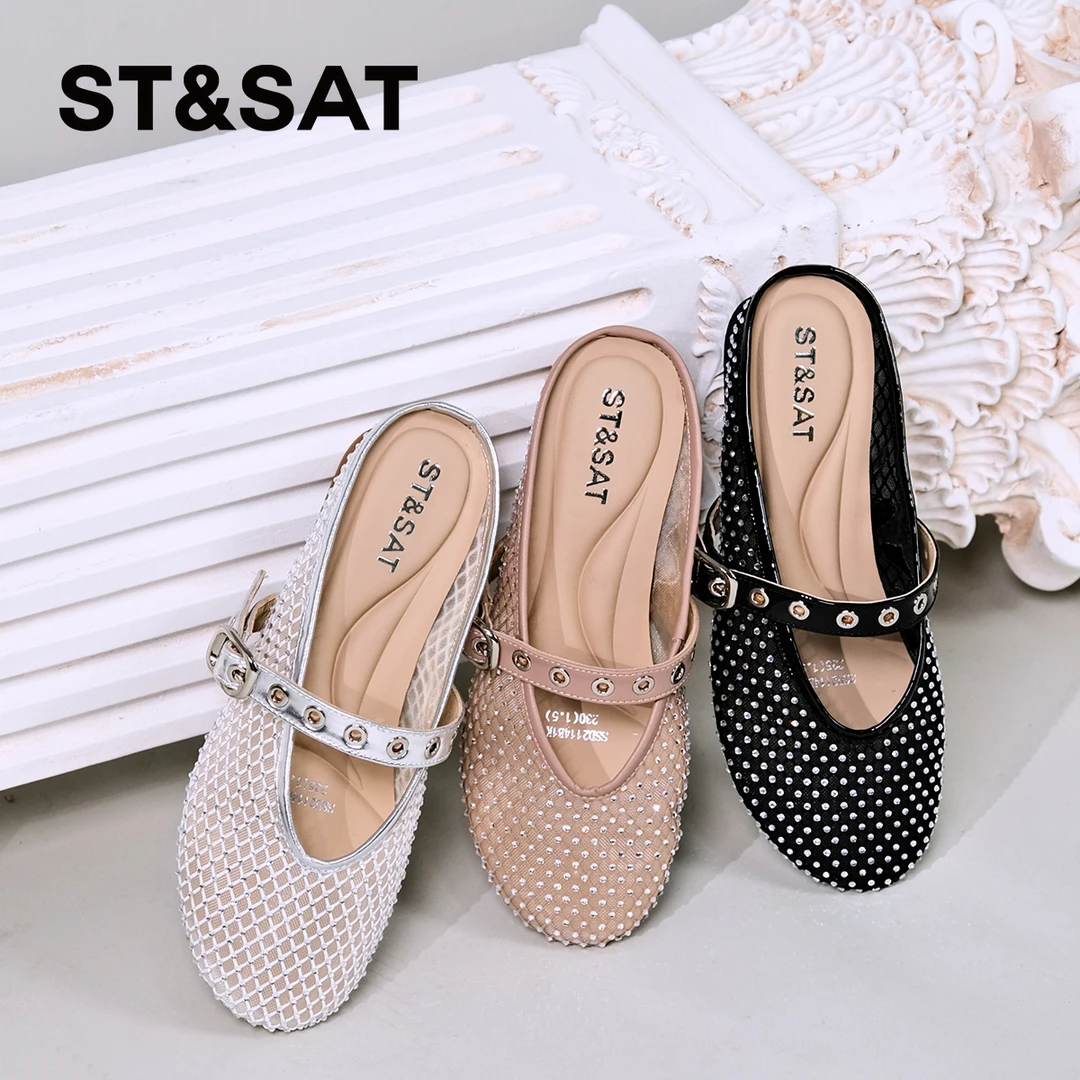 星期六女鞋夏天小香风包头鞋凉鞋女款2025新款爆款千金鞋子名媛风