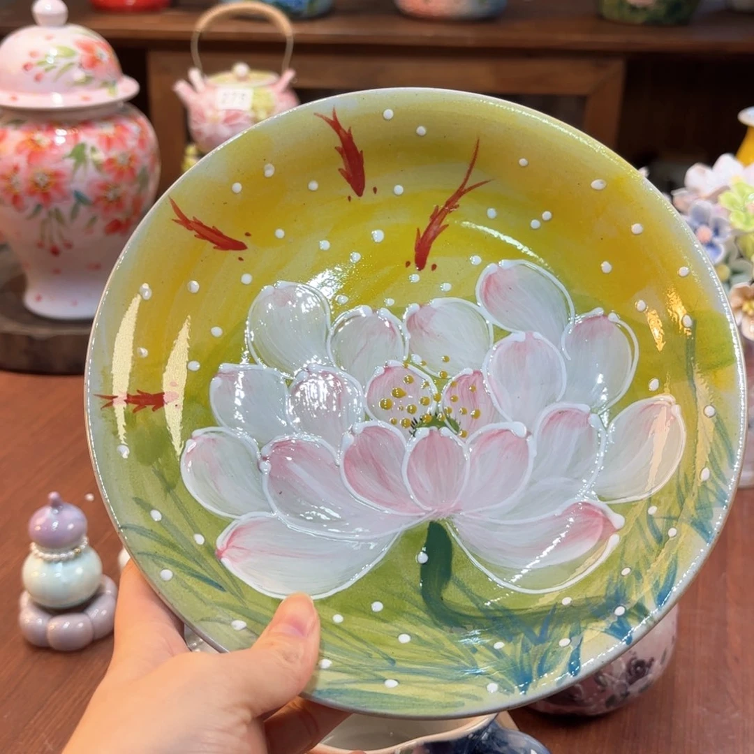 景德镇手绘高温釉下彩陶瓷茶具