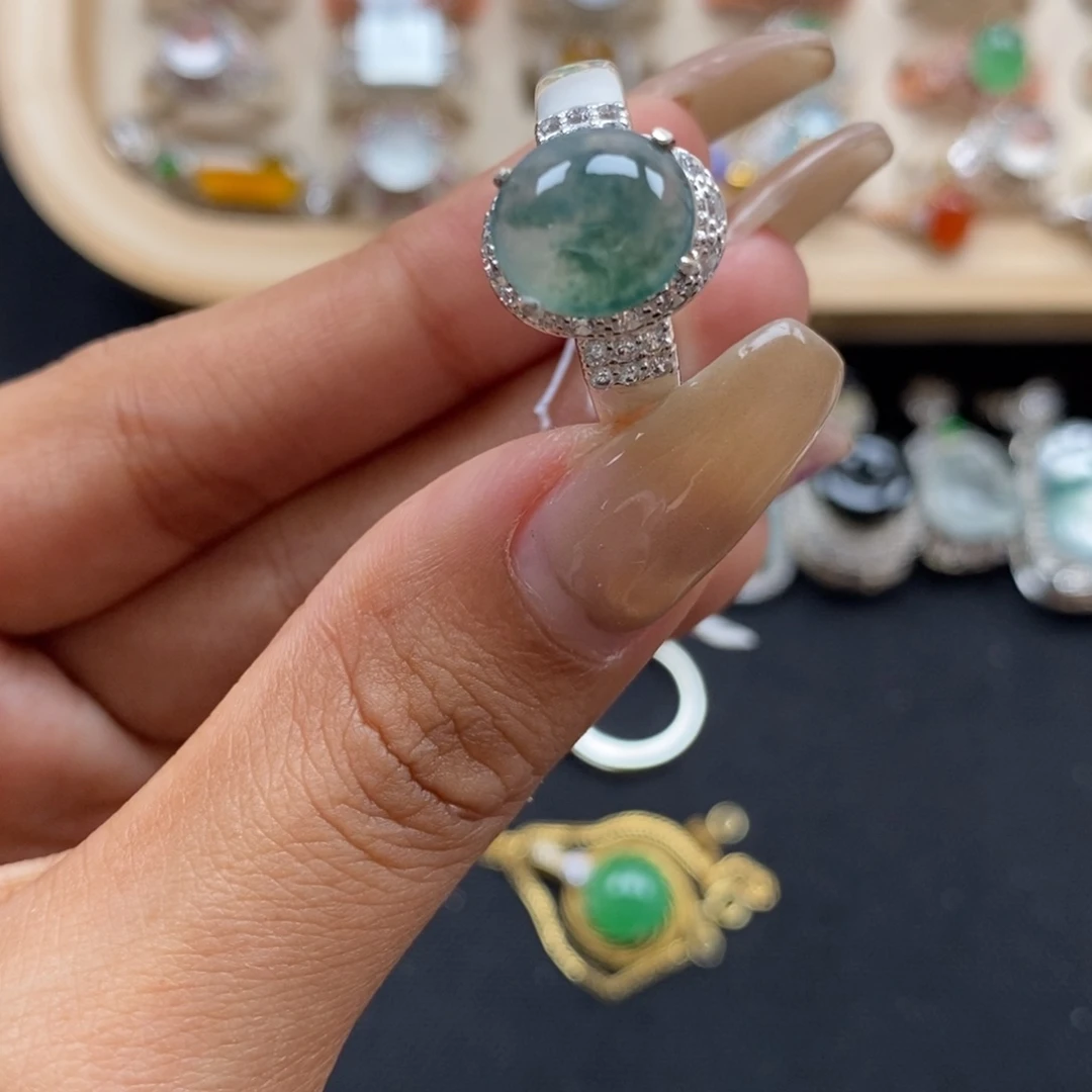 翡翠未镶嵌戒指缅甸天然A货翡翠