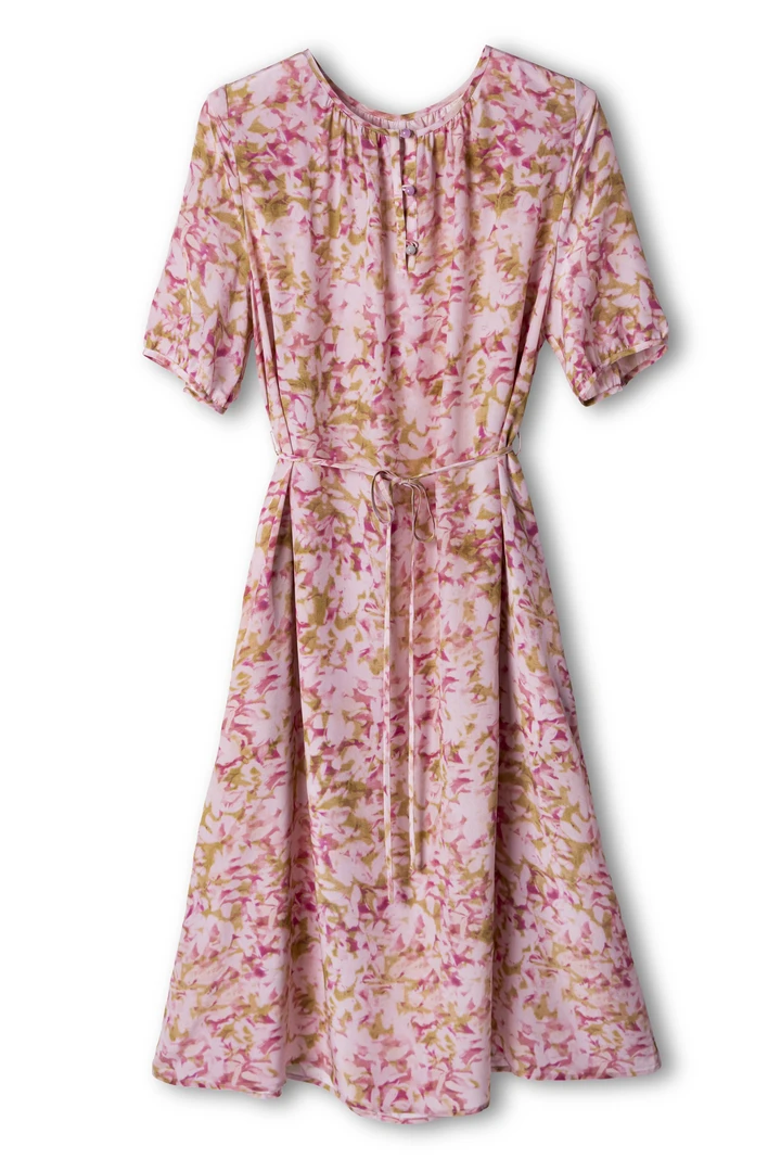 【繁花似锦2】夏季休闲桑蚕丝印花收腰时尚连衣裙CY-DL5364-1