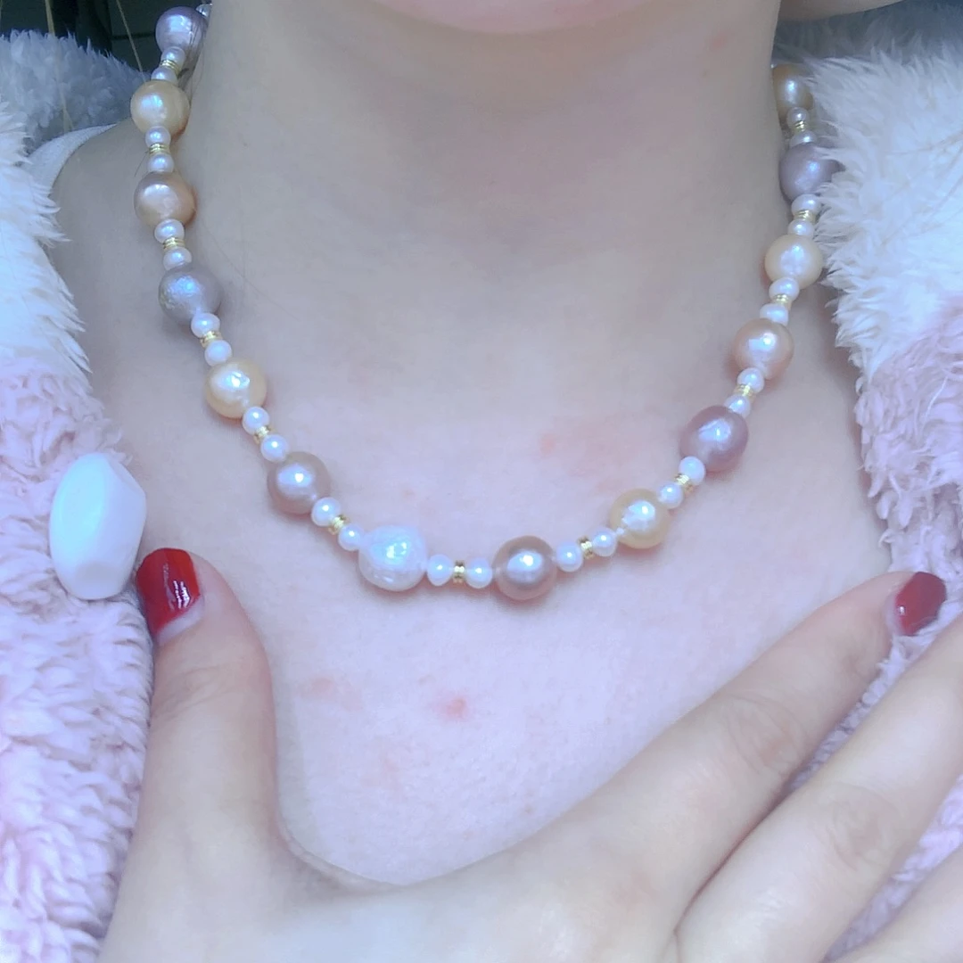 银S925镶嵌耳饰淡水珍珠