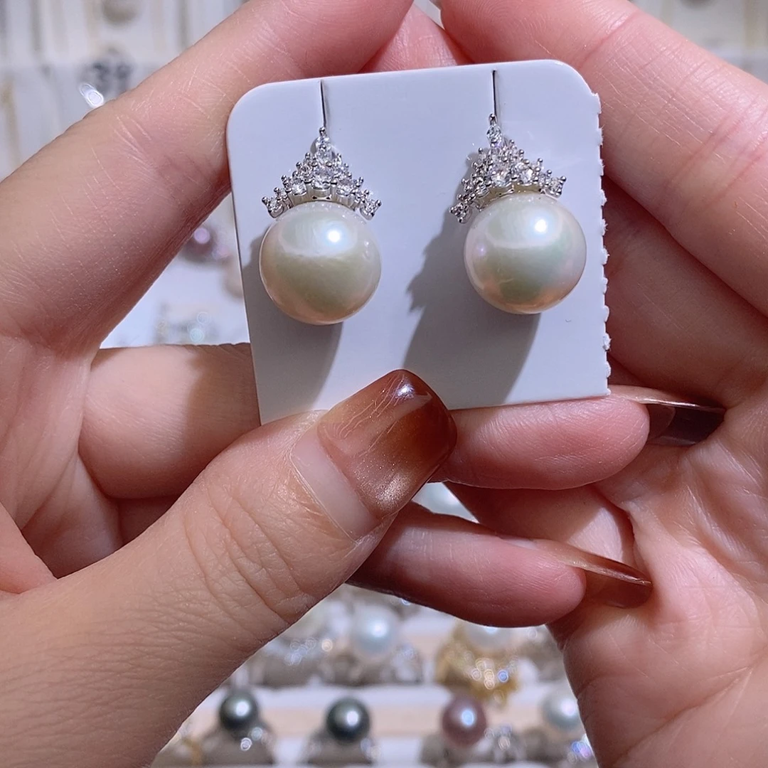 未镶嵌淡水珍珠耳饰w12.5