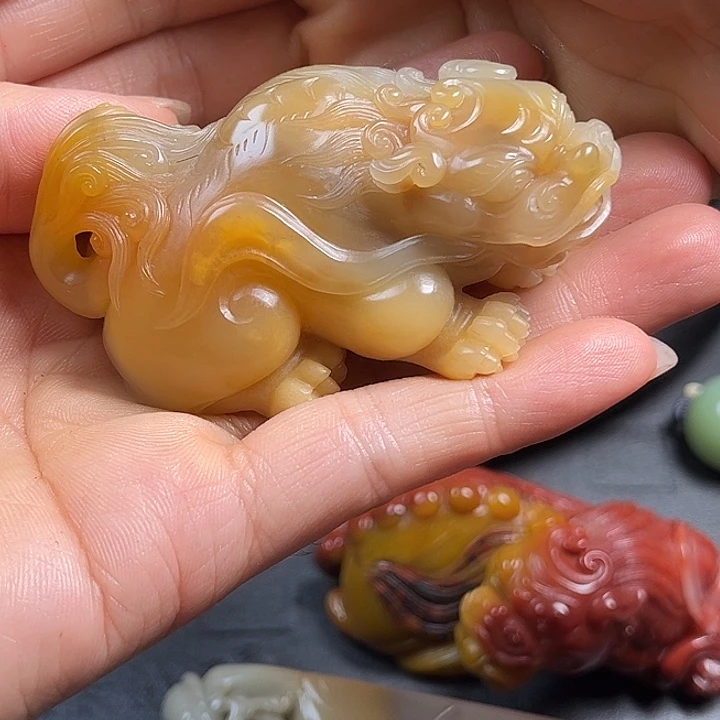 发***利寿山石手把件把玩