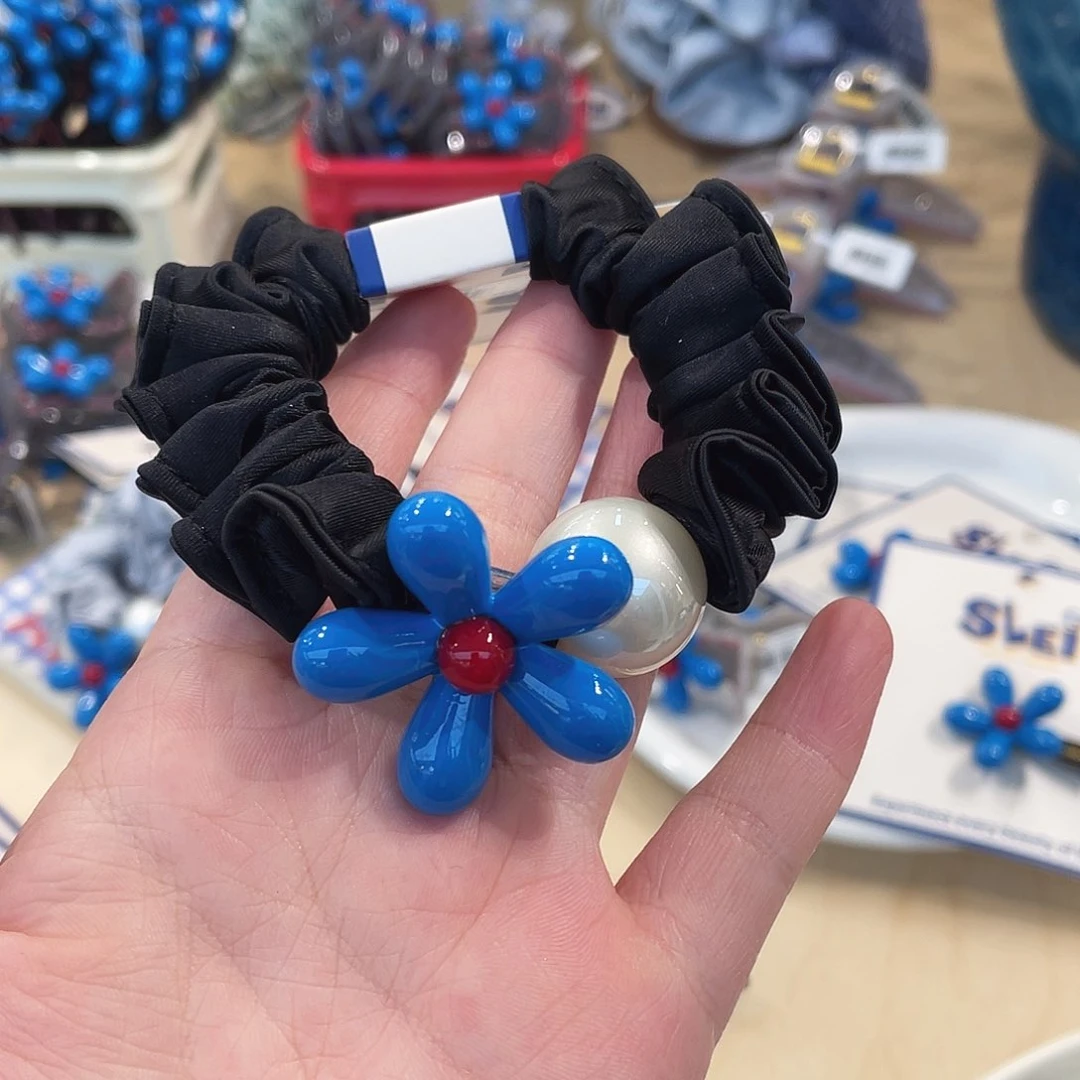 无非金属面膜圈蓝色小花