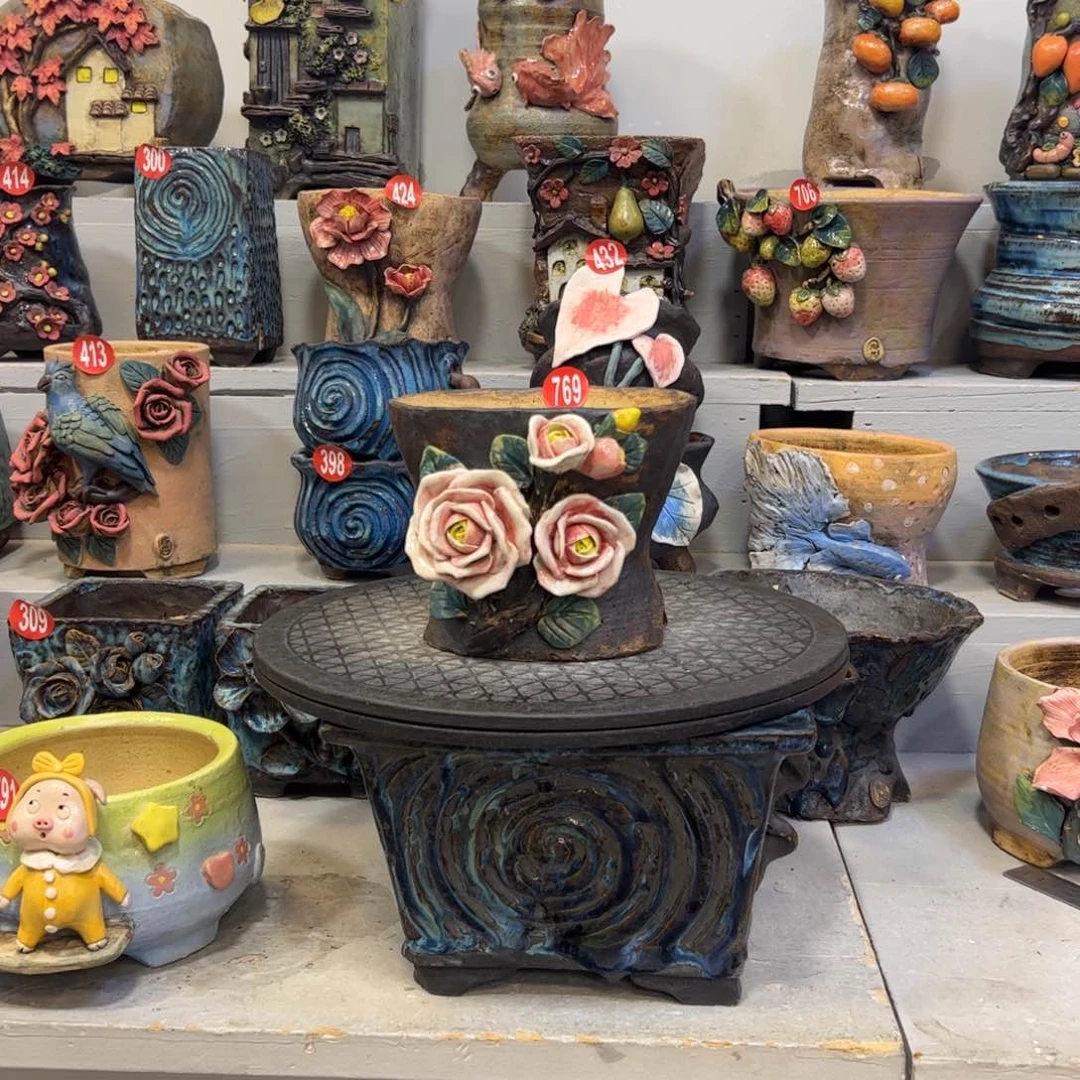 微瑕769 号陶然花器手工花盆