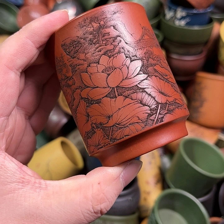 紫砂茶杯全手工紫砂主人杯