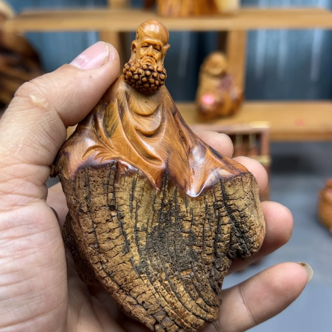 上***君木崖柏木摆件手把件