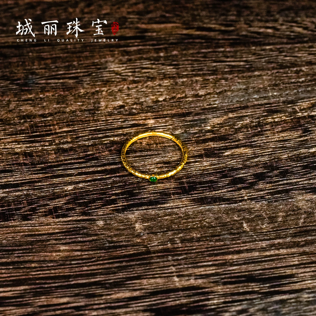 18K锤纹圆戒指/个（多样性发货）KJ-1006