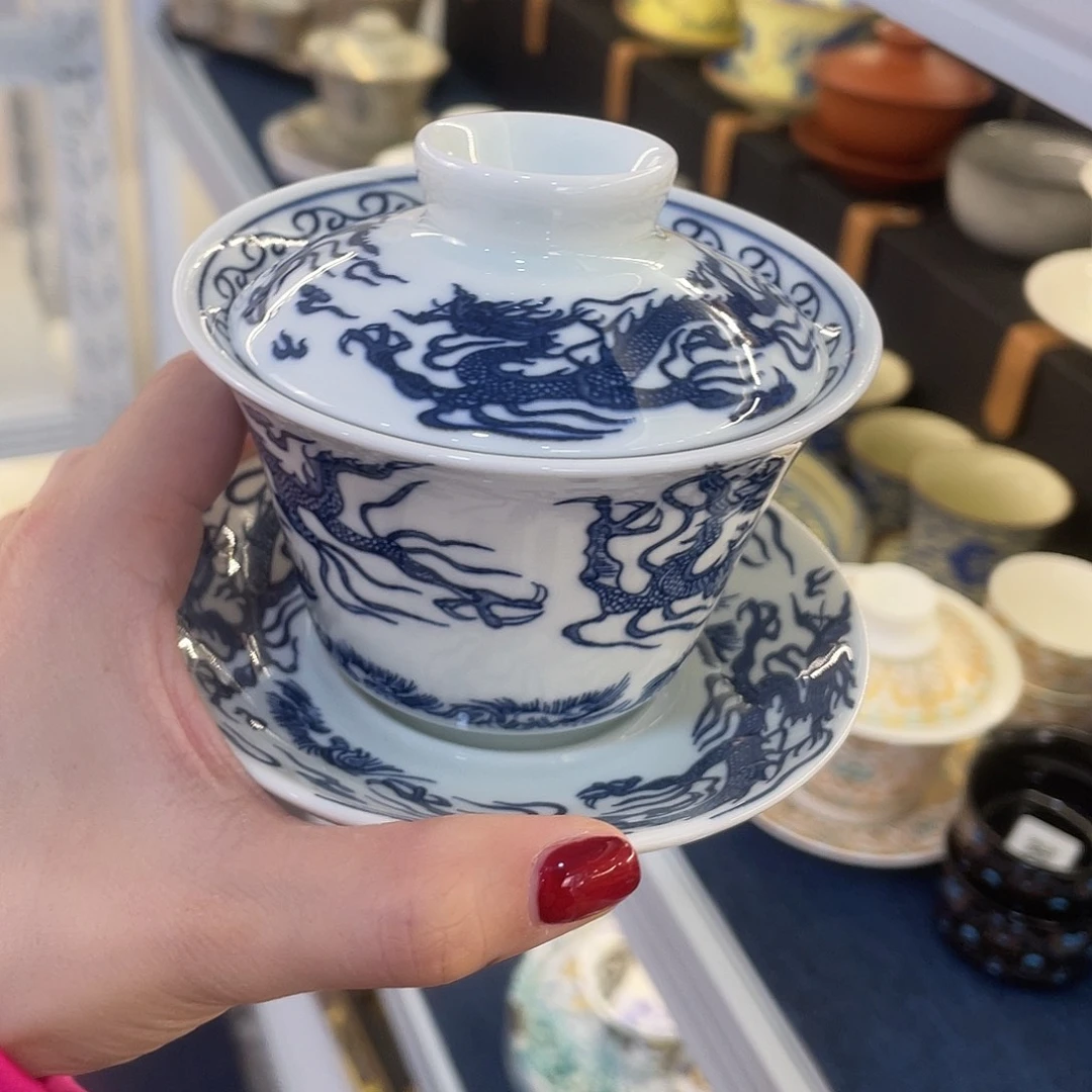 陶景德陶瓷盖碗茶具