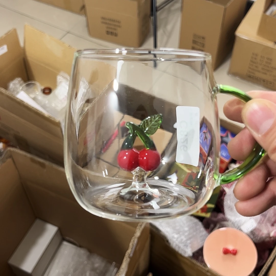 826号高硼硅樱桃杯微瑕一只