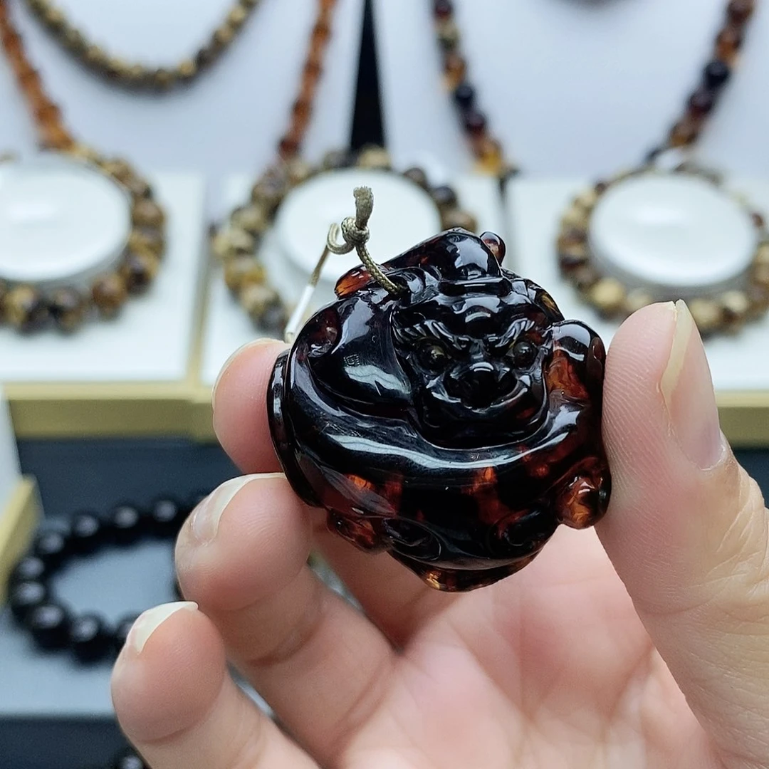 琥珀吊坠(不含链)未镶嵌琥珀