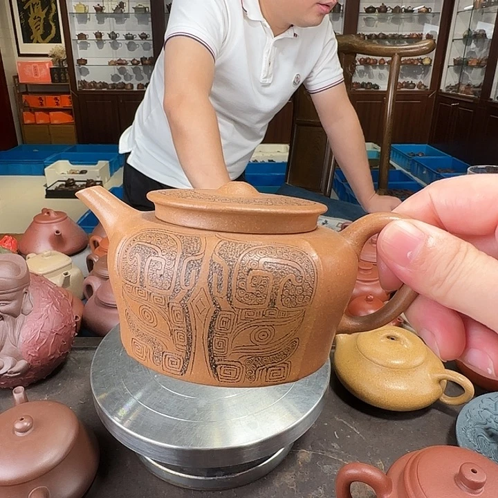 茶壶紫砂笠帽段泥