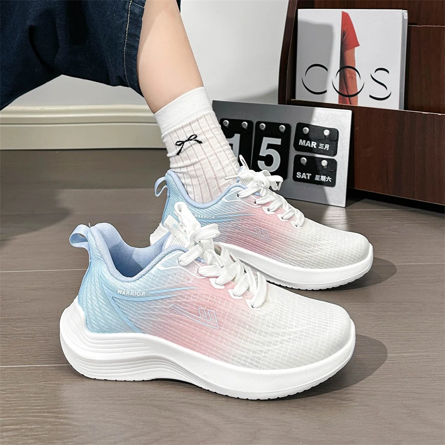 Warrior/回力网面运动鞋女鞋2025新款薄款透气软底轻便初中生鞋子