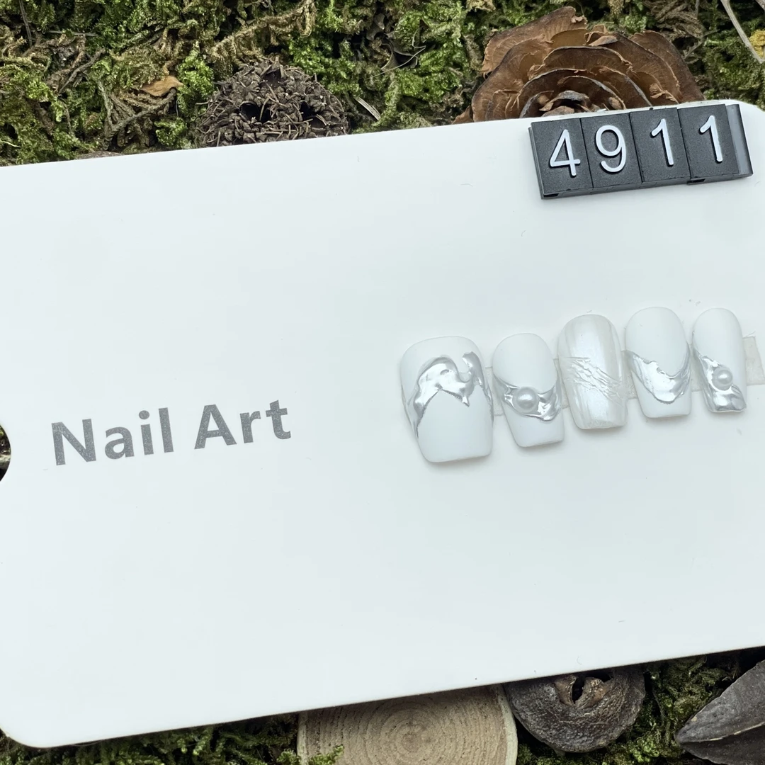 4911高级感纯手工定制极光猫眼夏季款式穿戴甲短甲豆豆甲短方孕妇