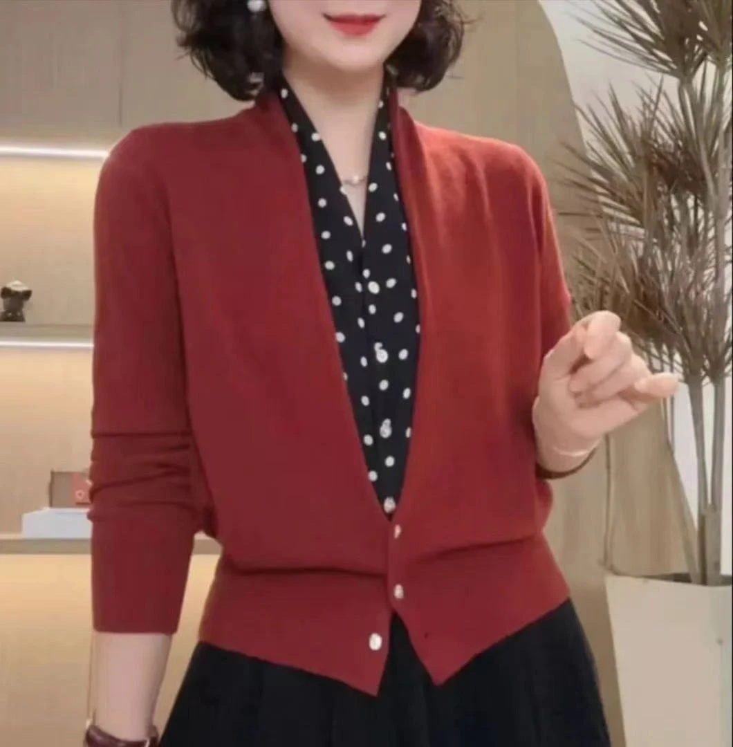 洋气假两件开衫上衣长袖衬衫 2025秋季新款时尚花色拼接复古高级