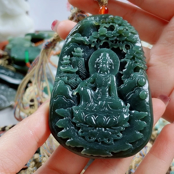 和田玉未镶嵌挂件