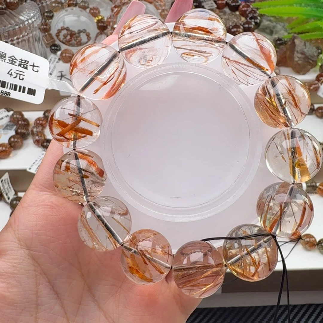 水晶未镶嵌手链黑金超七多样性发其一