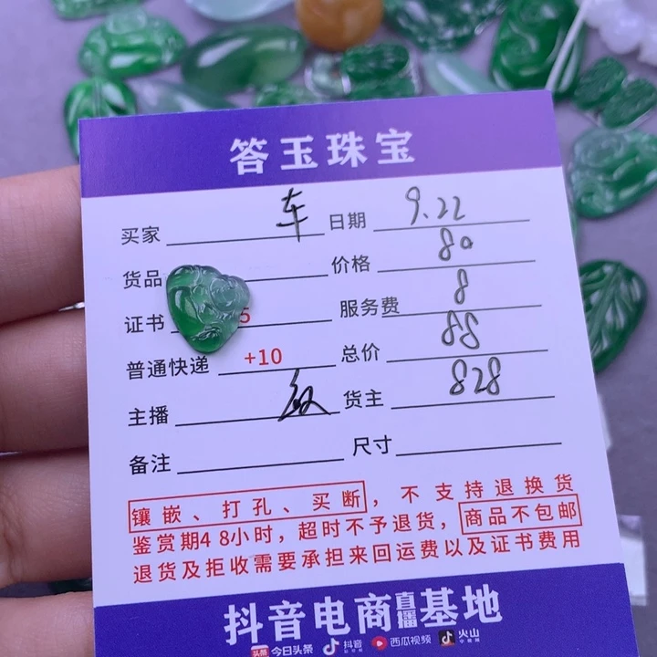 颈饰未镶嵌翡翠车****