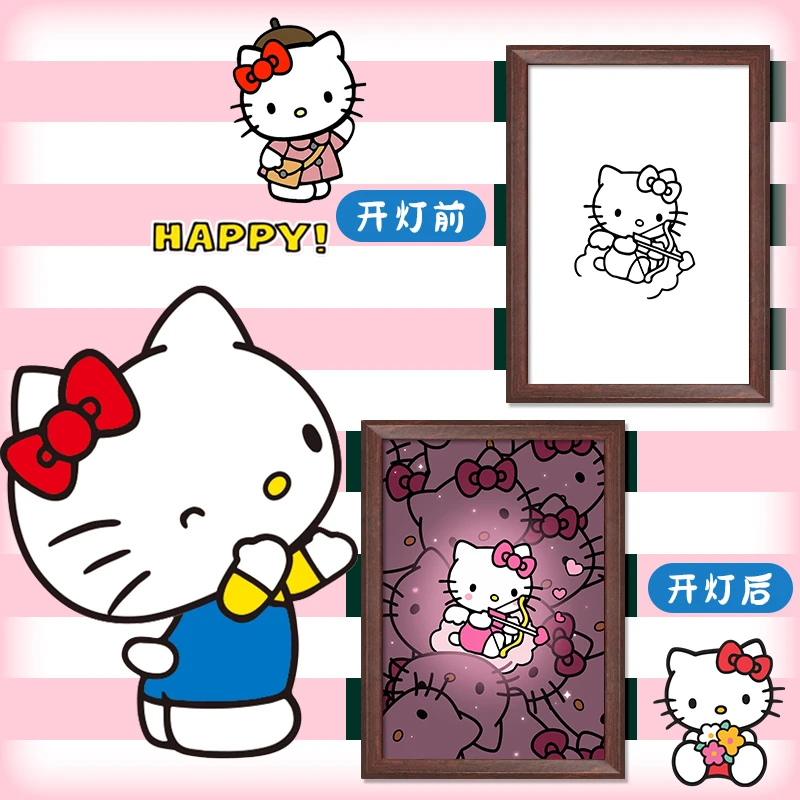【HelloKitty】灯光画小夜灯卧室装饰画桌搭礼物摆件送礼物送朋友