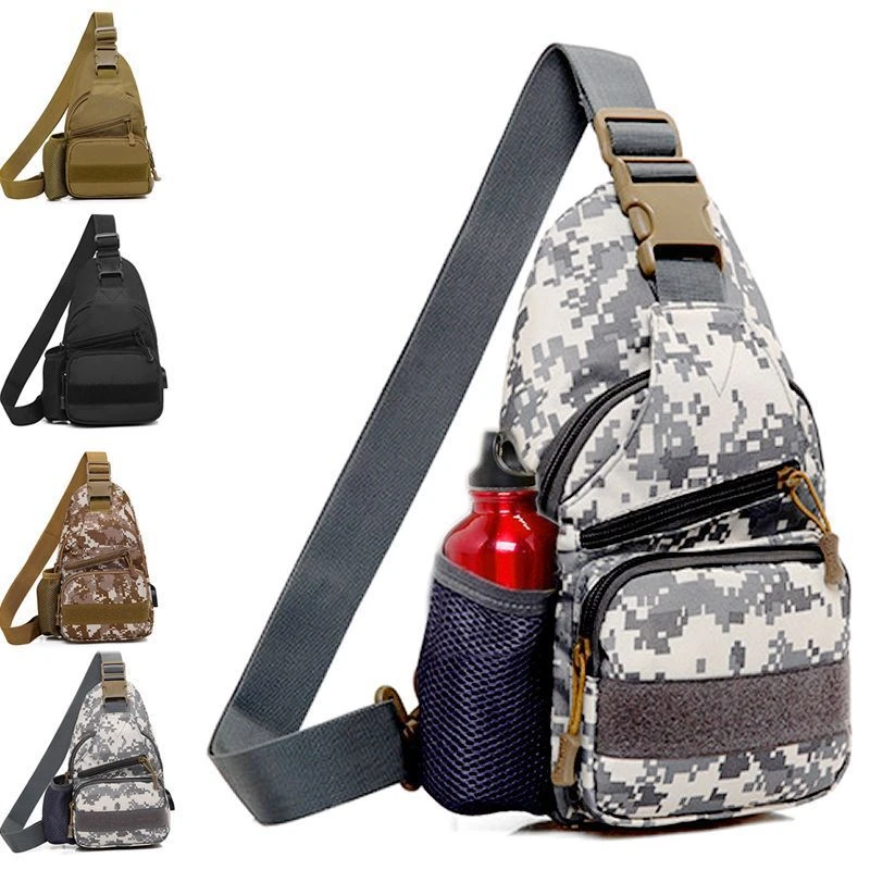 新款胸包战术单肩斜跨包旅游登山户外运动背包渔具包多功能路亚包