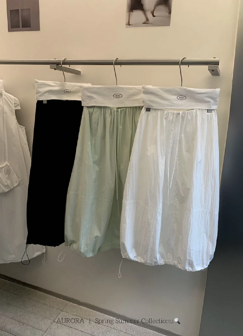 aurora@1736 韩系简约百搭小众花苞半身裙（裙长80左右