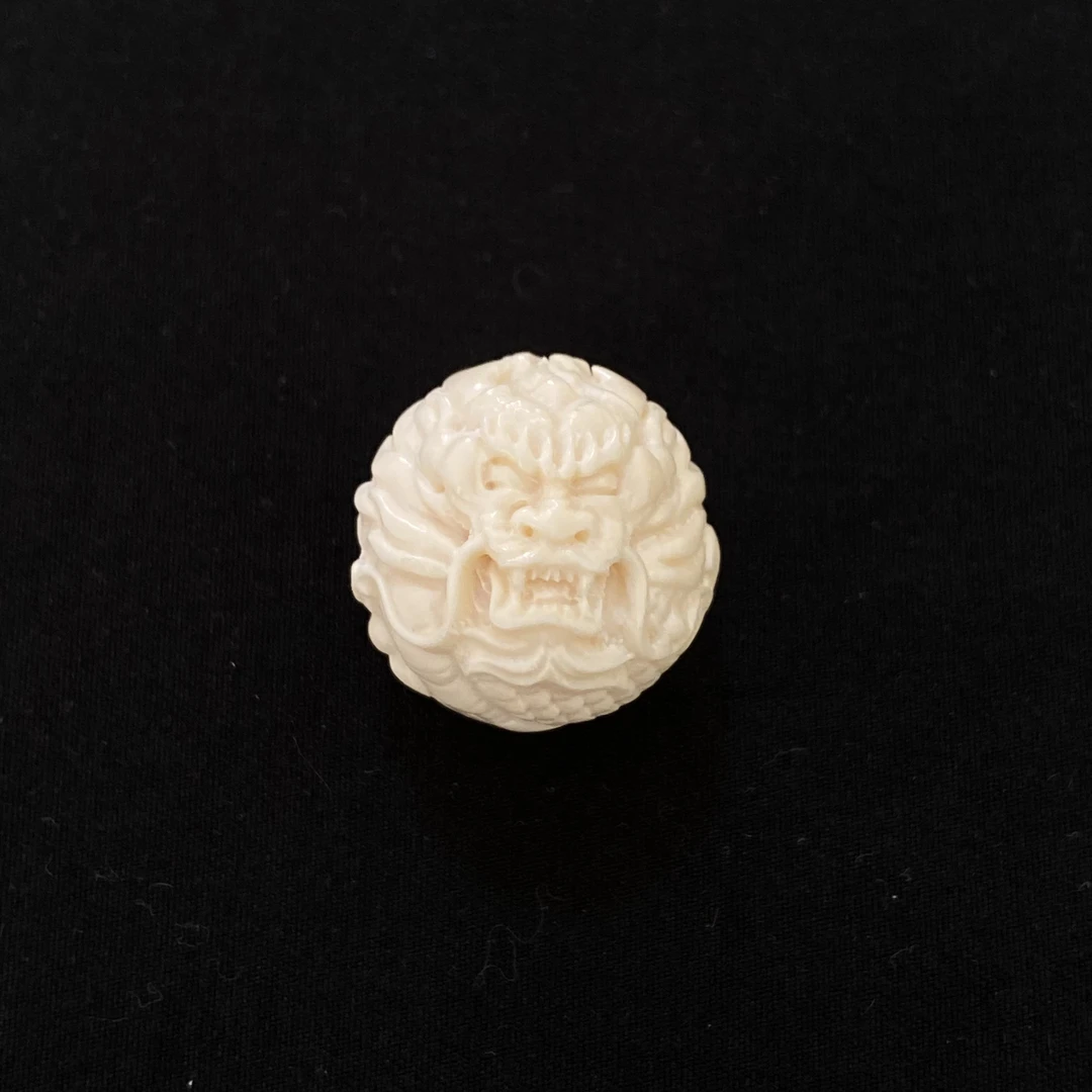 PK144 龙圆珠左右孔 只做天然猛犸牙