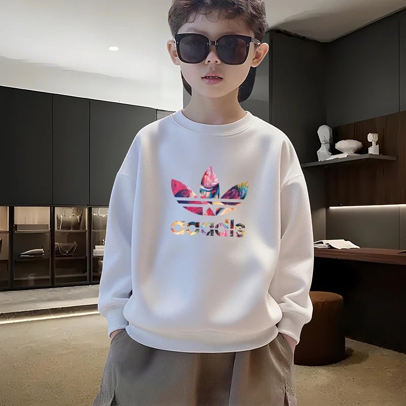 奥莱专区丨童装卫衣男圆领宽松春秋季长袖T恤休闲套头打底衫