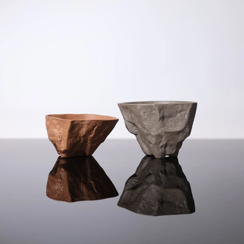 【前墅龙窑丨双龙杯】羡砂 蟹壳青 降坡泥 紫砂壶