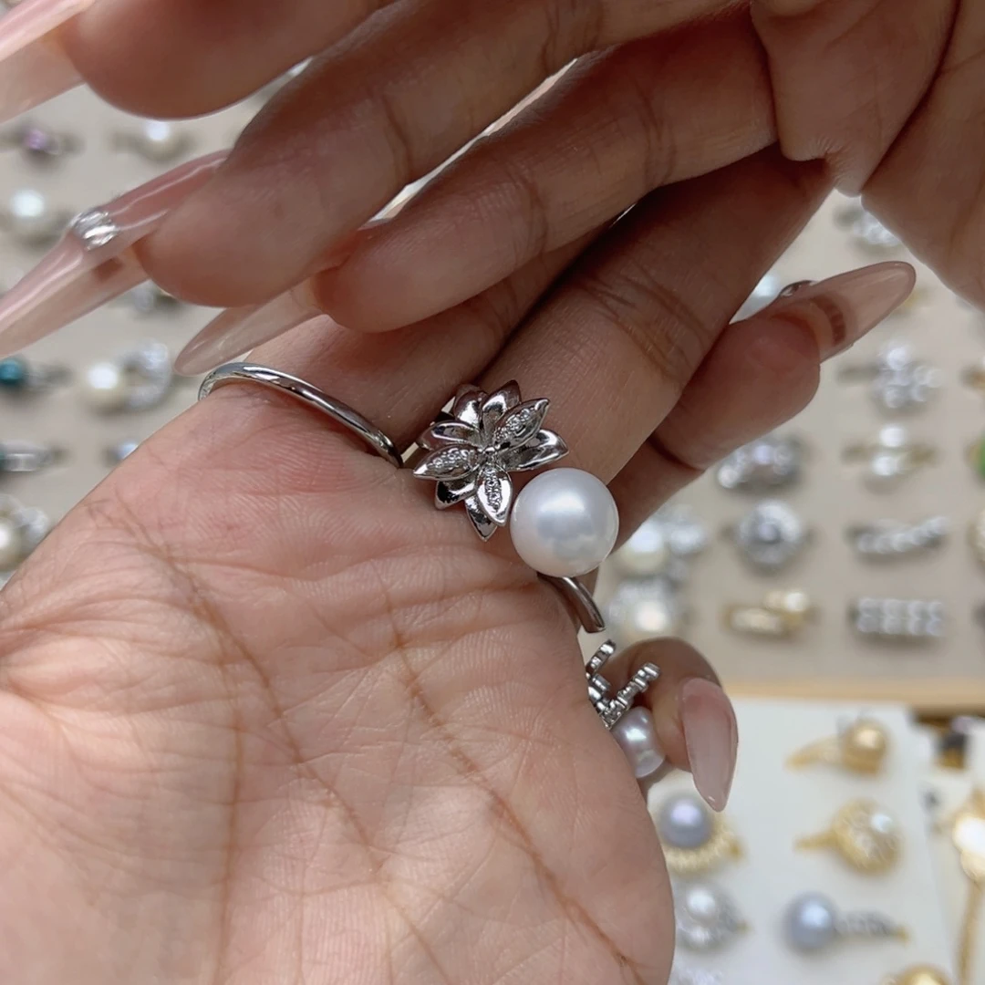 张***者淡水珍珠合金戒指