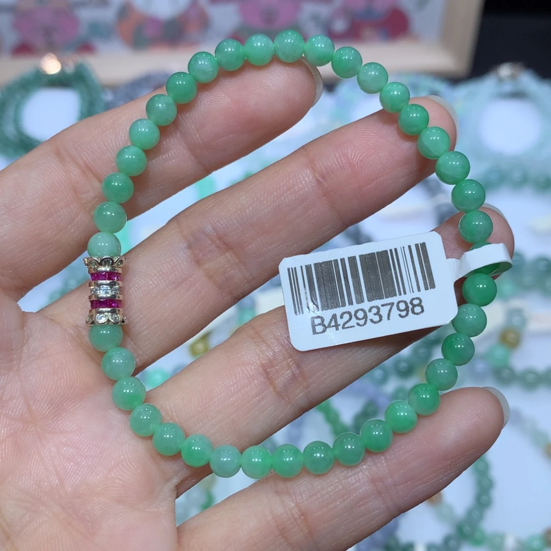 翡翠未镶嵌手链天然