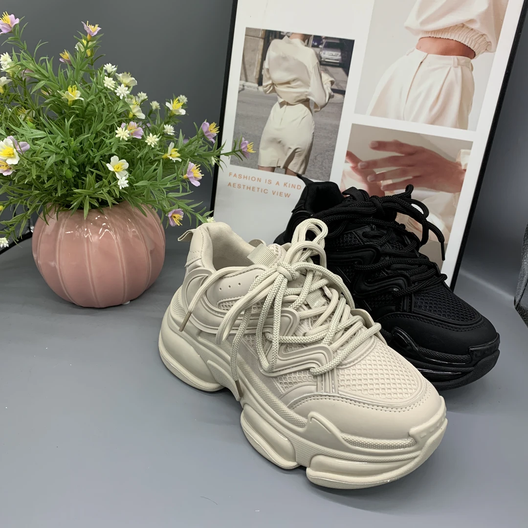 秋季新款防滑厚底鞋女舒适休闲百搭12E09