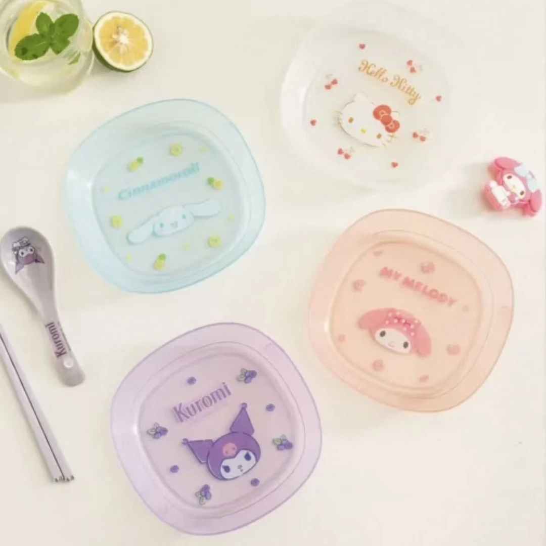 三丽鸥正品授权骨碟可爱凯蒂猫水果盘pp材质美乐蒂盘子