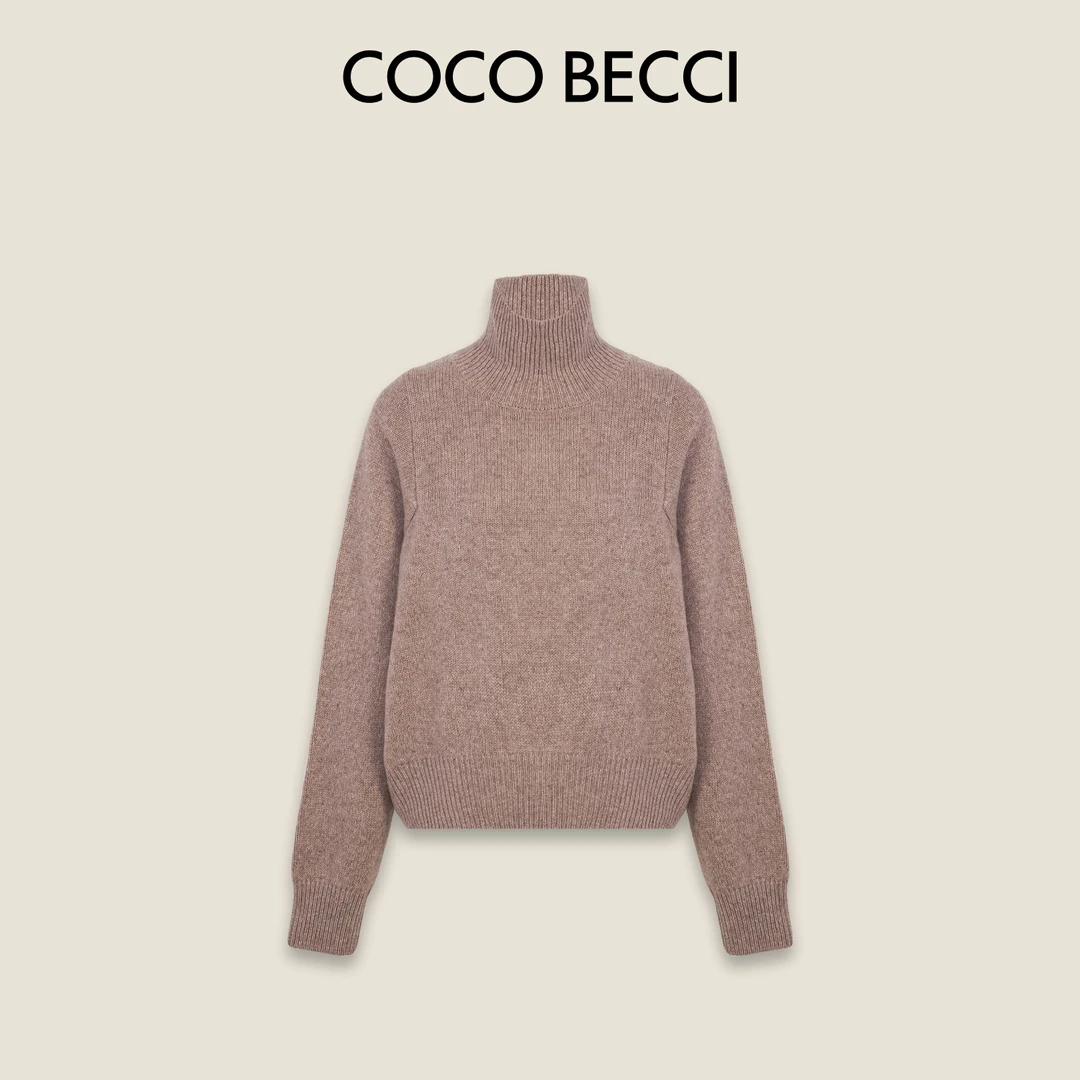 COCO BECCI【高领羊毛毛衣】100%绵羊毛高级感针织衫CFXYC33130