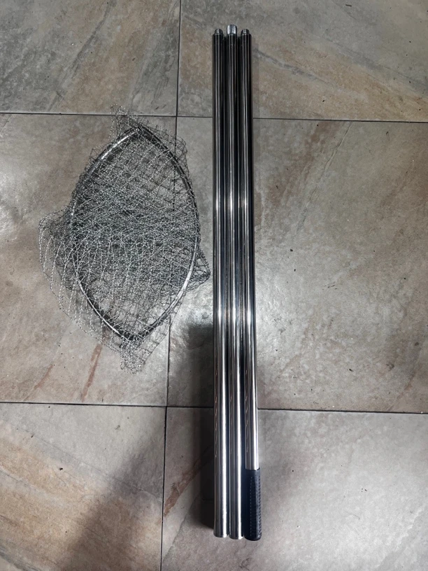 不锈钢抄网并继杆3米可折叠网兜防挂捞鱼网全套钓鱼渔具用品