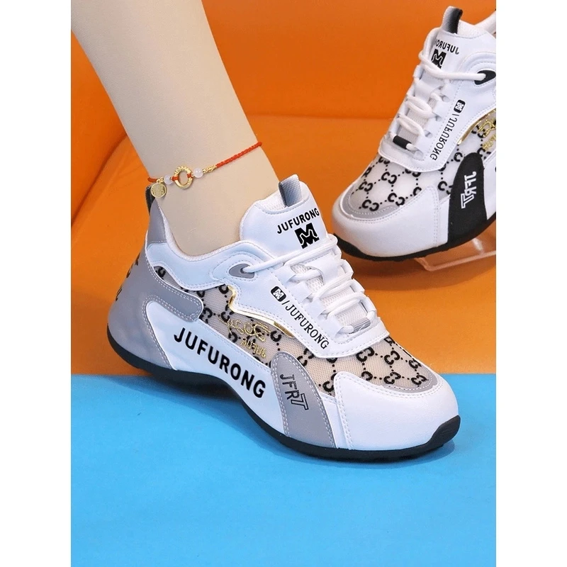 夏季网面透气女鞋男鞋百搭镂空时尚休闲鞋网纱软底舒适系带舞蹈鞋