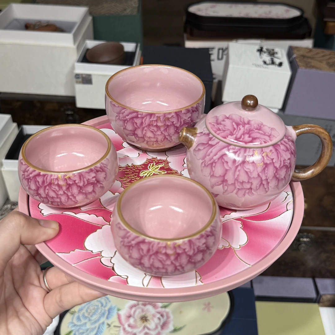 3店【闪购商品】粉汝茶壶套组mc066