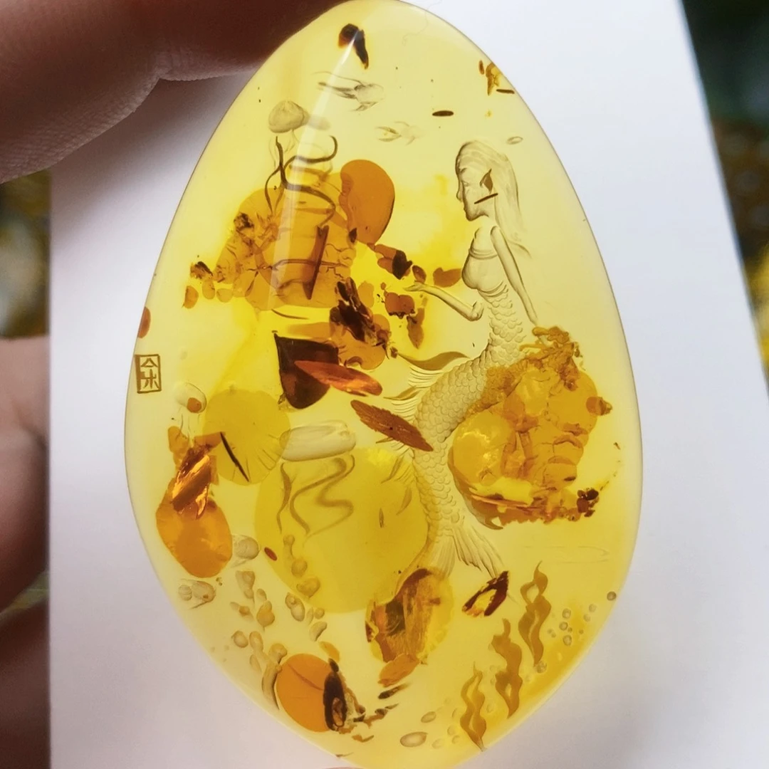 【闪购商品】琥珀（花珀）吊坠(不含链)未镶嵌