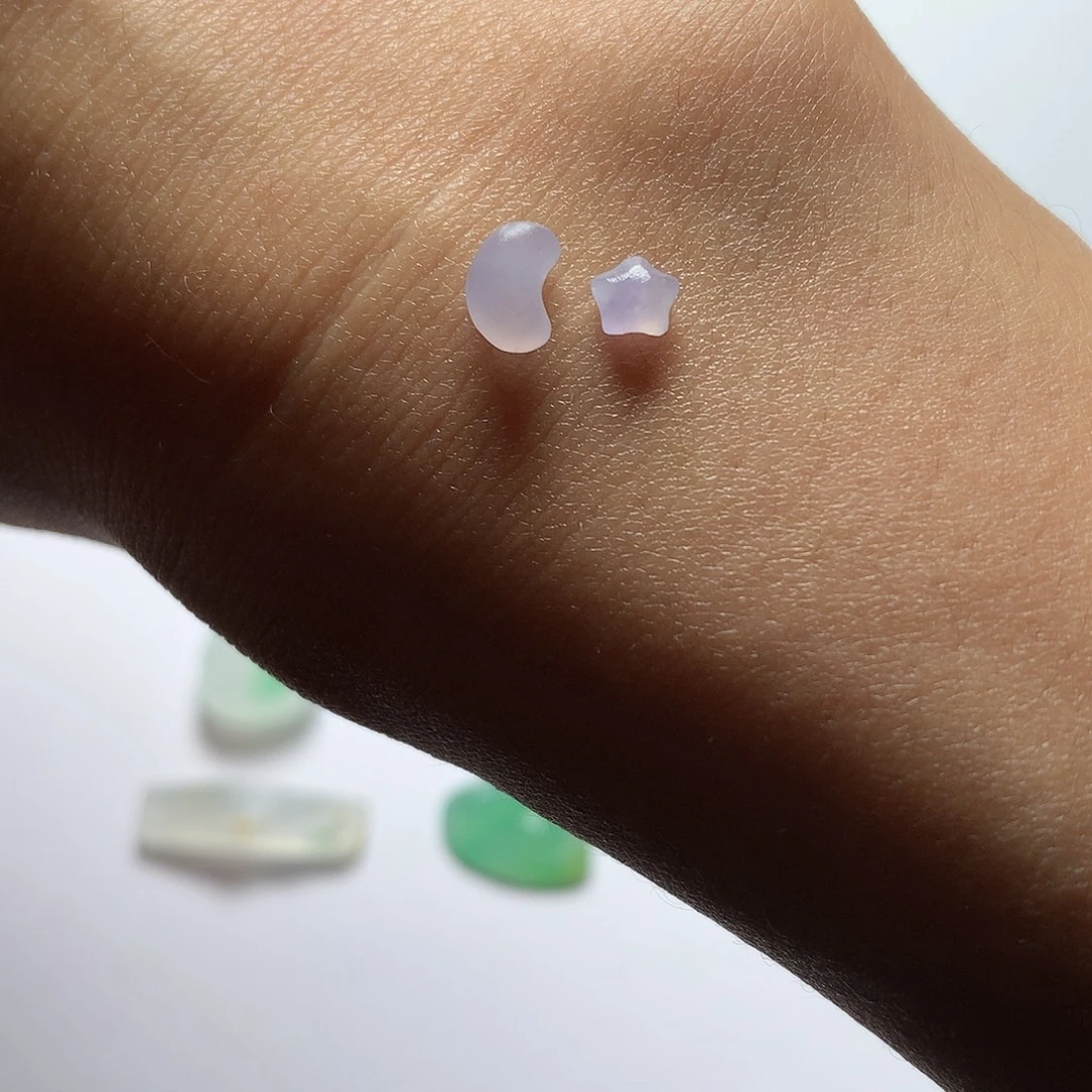 定制翡翠未镶嵌缅甸翡翠A货星星月亮