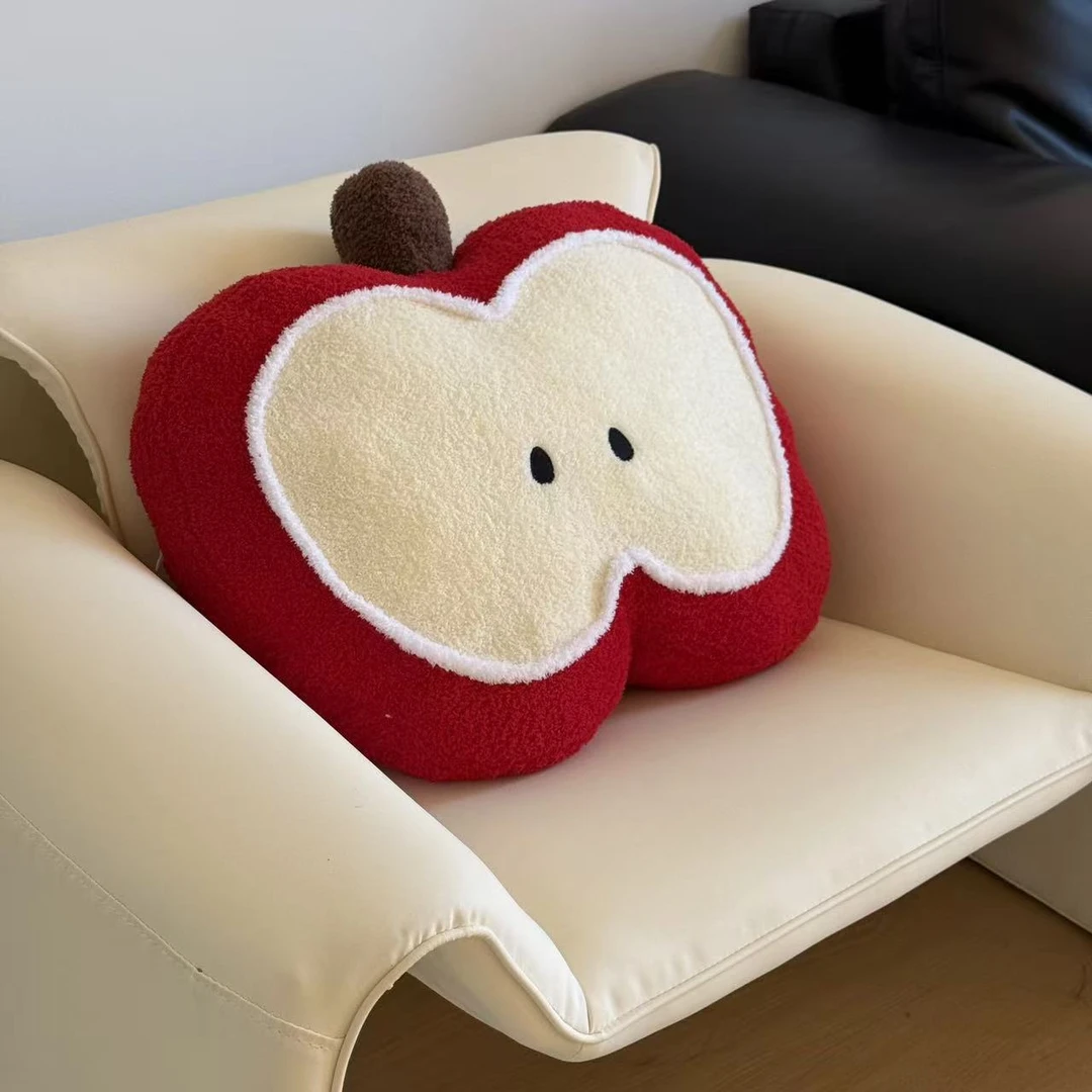 可爱毛绒苹果汽车办公室枕头礼物50厘米（手工测量误差3-5厘米）