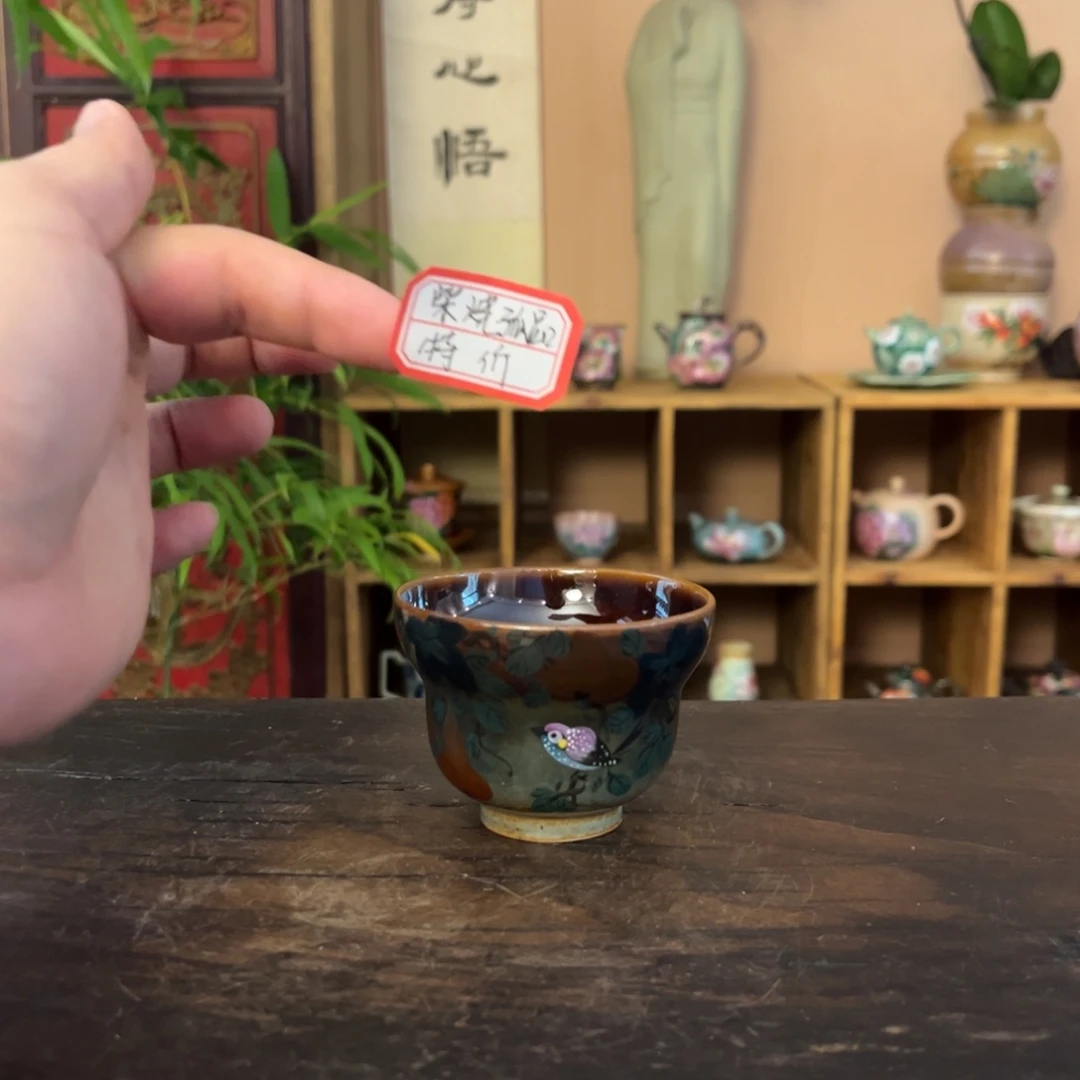 柴烧纯手工手绘陶瓷