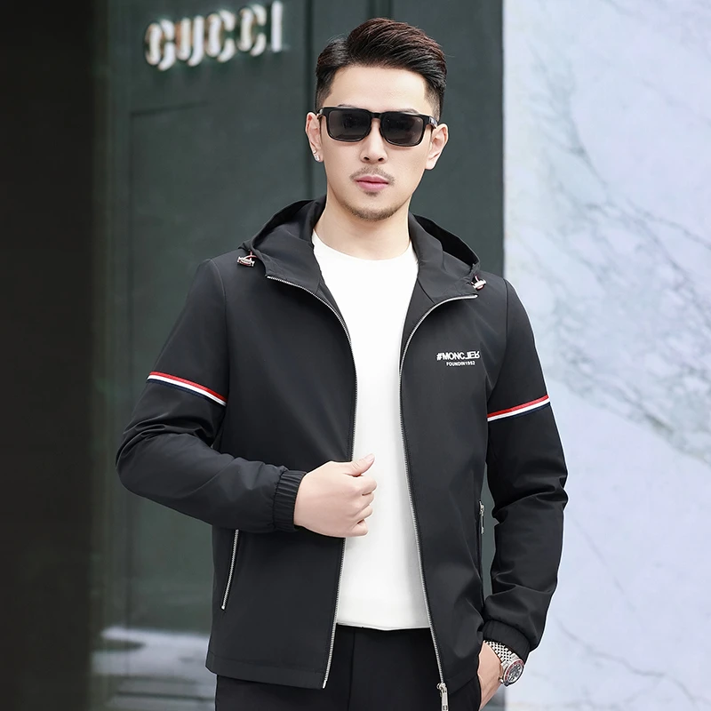 BOTEMER/比提米尔欧洲站连帽夹克男士春季新款短款休闲薄款夹克