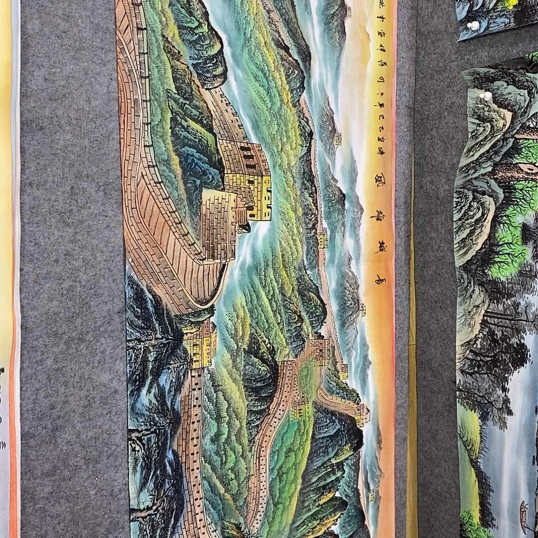 盛***具横款长城雄风小六尺画