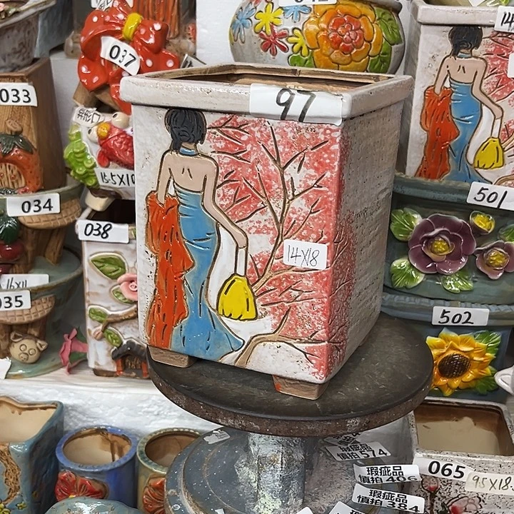 粗陶材质多肉花盆