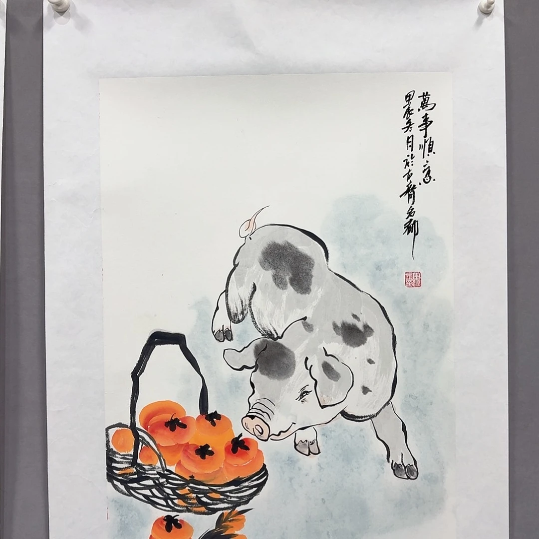 国画亲笔手绘放心去藏