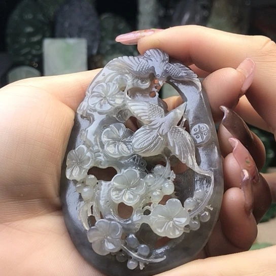 和田玉未镶嵌挂件